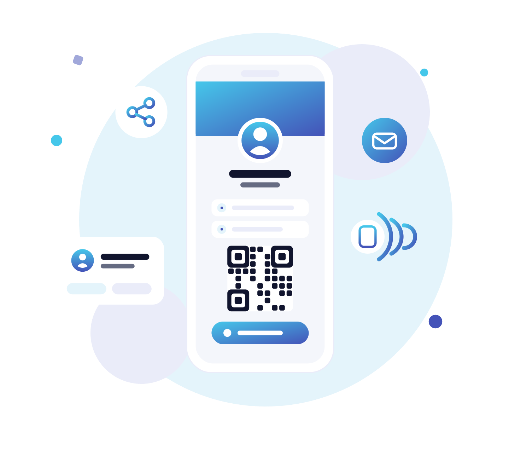 Digital vCard Illustration